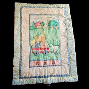 VTG 90s Daisy Kingdom Honey Bunny Crib Comforter Country By Tender Beginnings